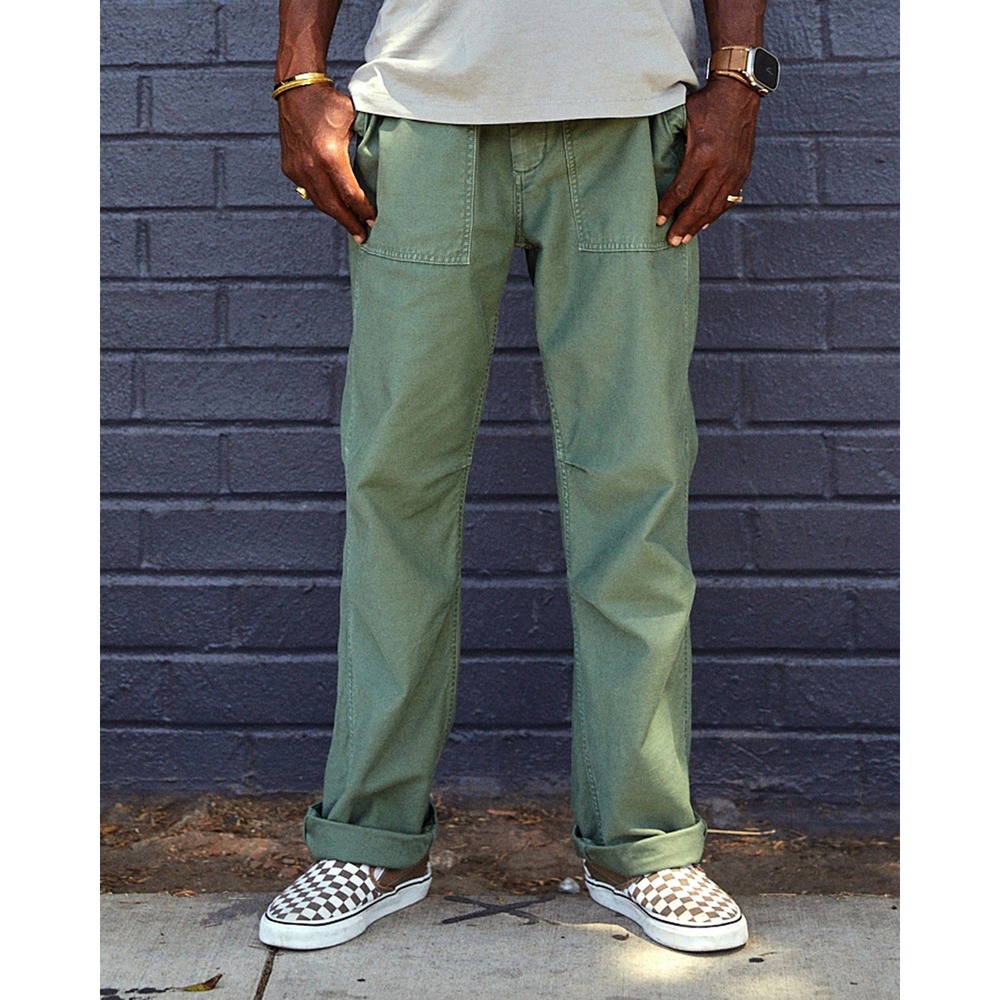 Outerknown Field Pant Off Duty Drab Olive Green Organic Cotton Utility NWT 28x32
